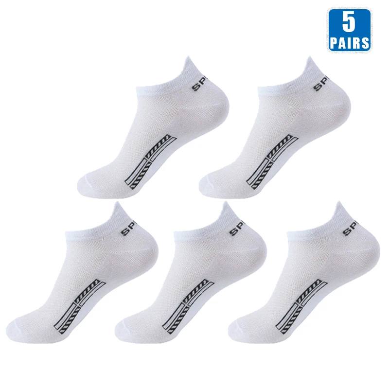 5 Pairs White