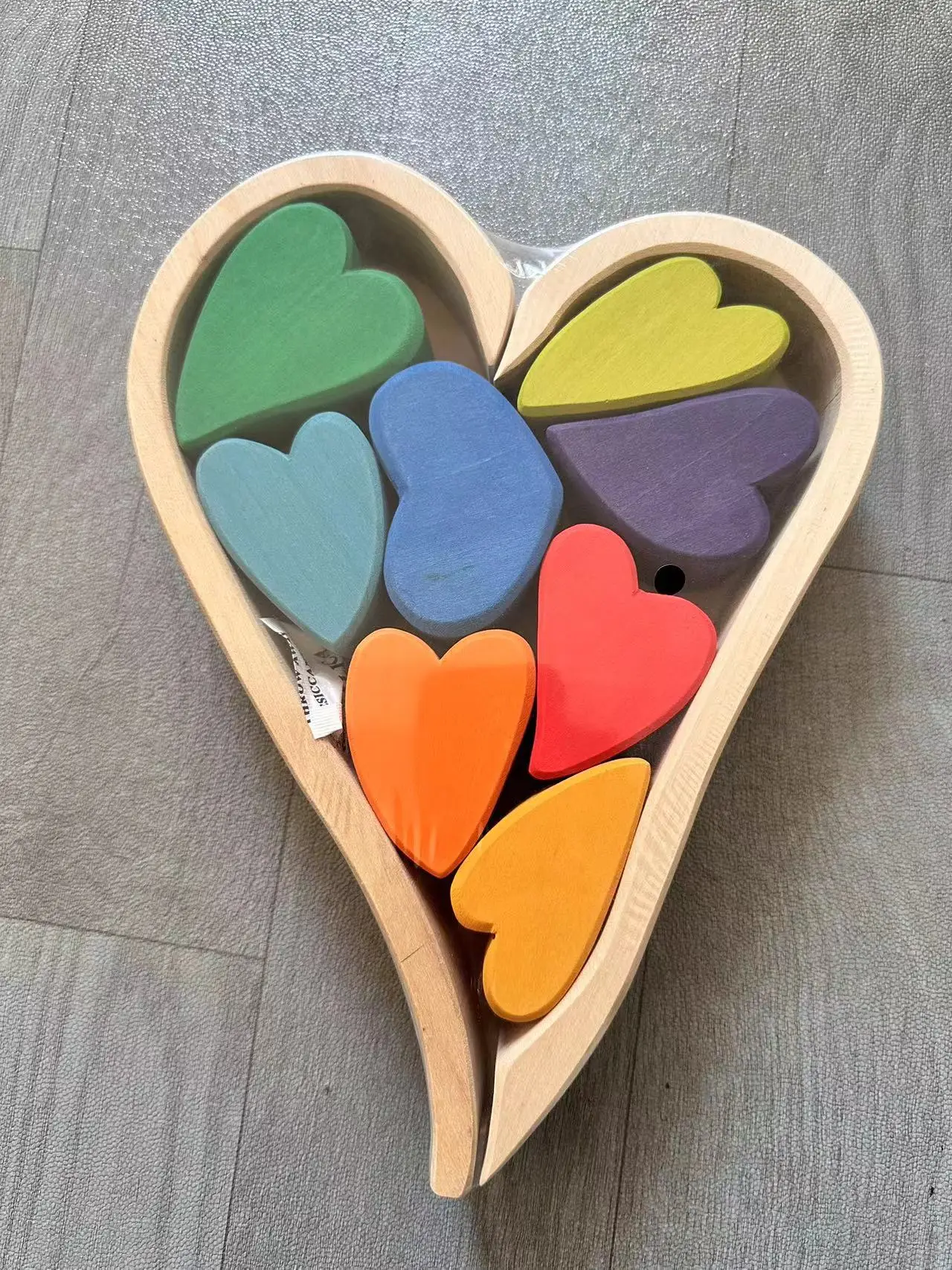 Lime rainbow heart