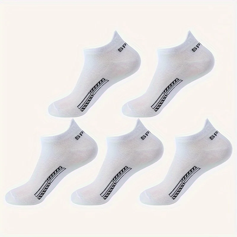 5 Pairs White