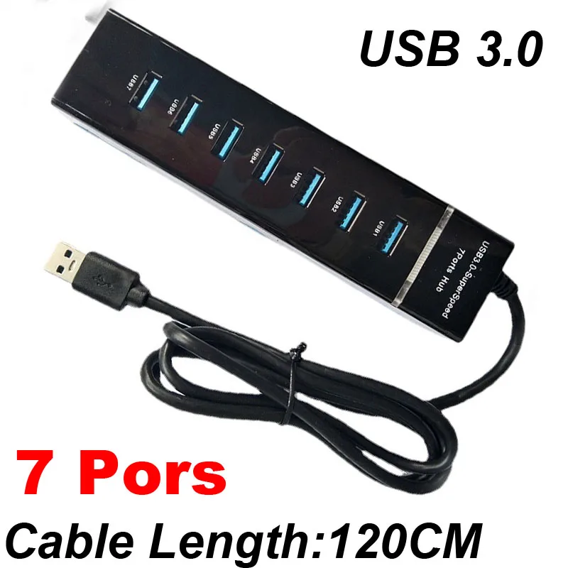 7 PortsBlack 120CM