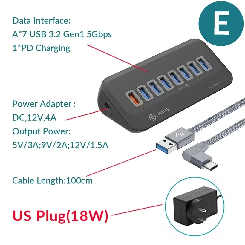 5Gbps 18W US 100