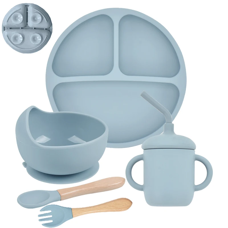 5pcs Grey Blue