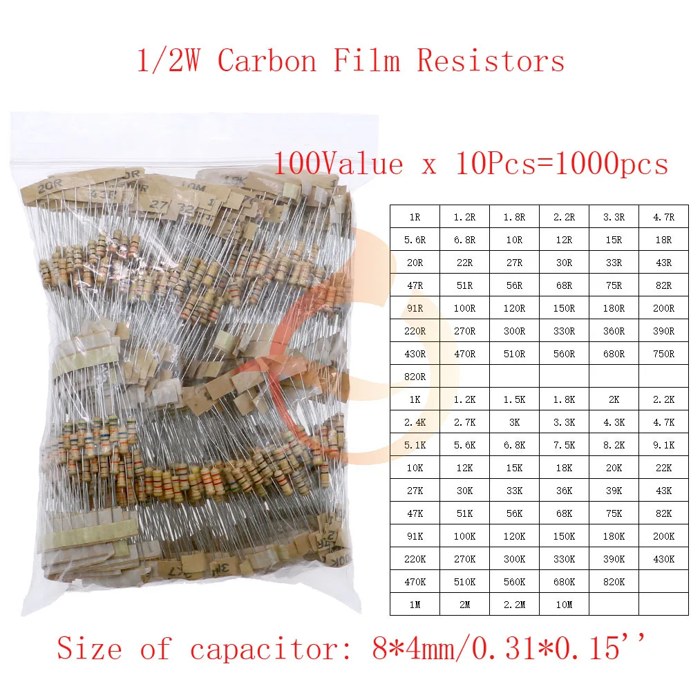 0.5W x 1000pcs