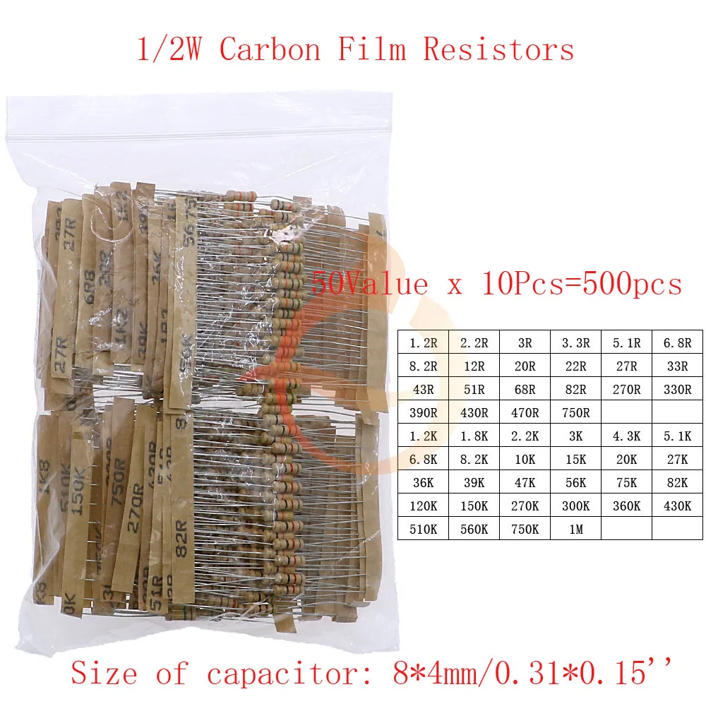 0.5W x 500pcs