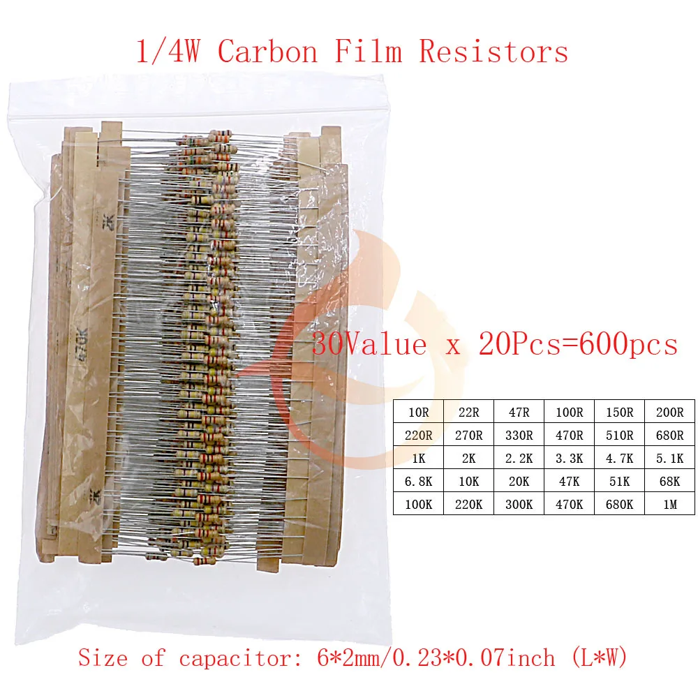 0.25W x 600pcs