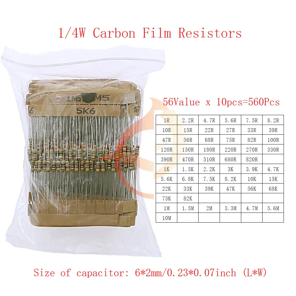 0.25W x 560pcs