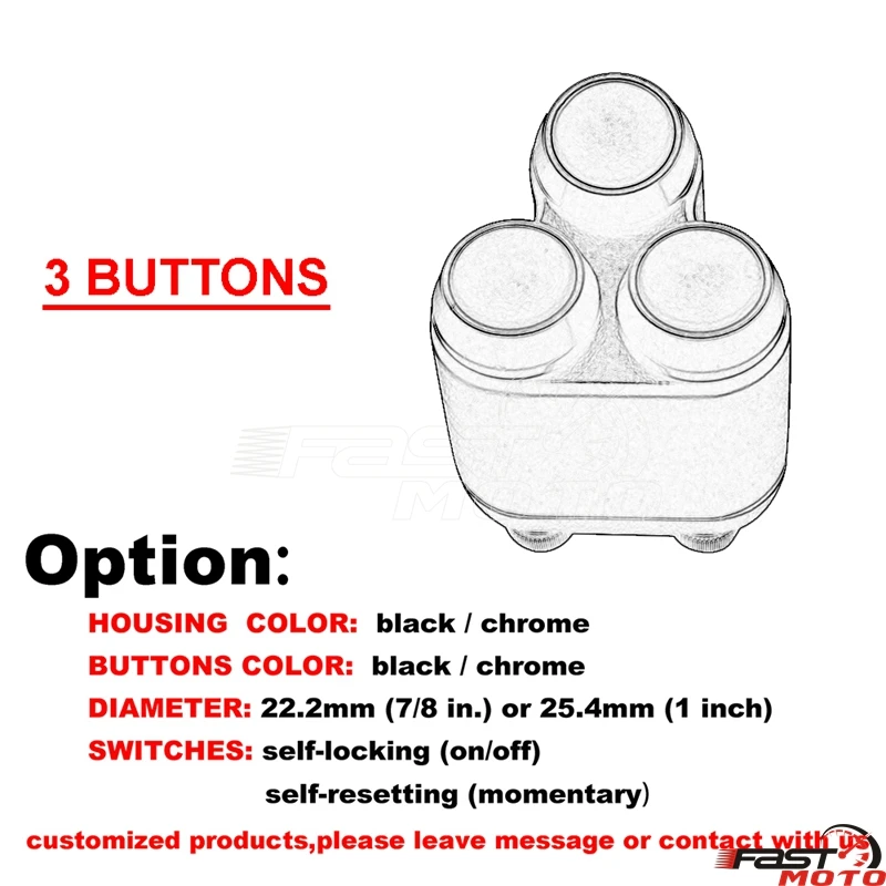 3 button customized