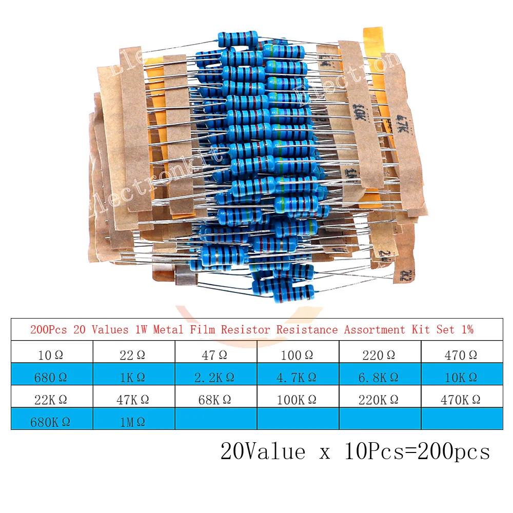 1W x 200pcs