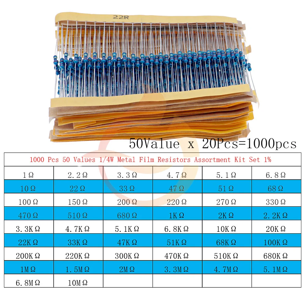 0.25W x 1000pcs