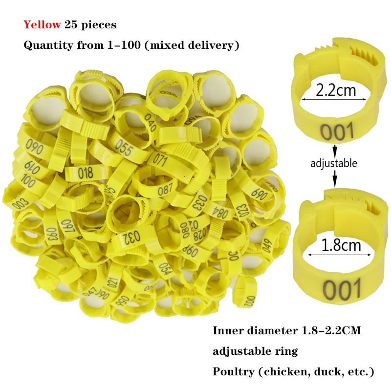 Poultry Yellow 25pcs
