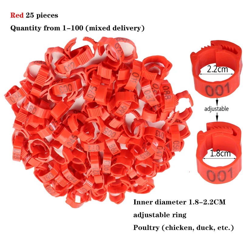 Poultry Red 25pcs