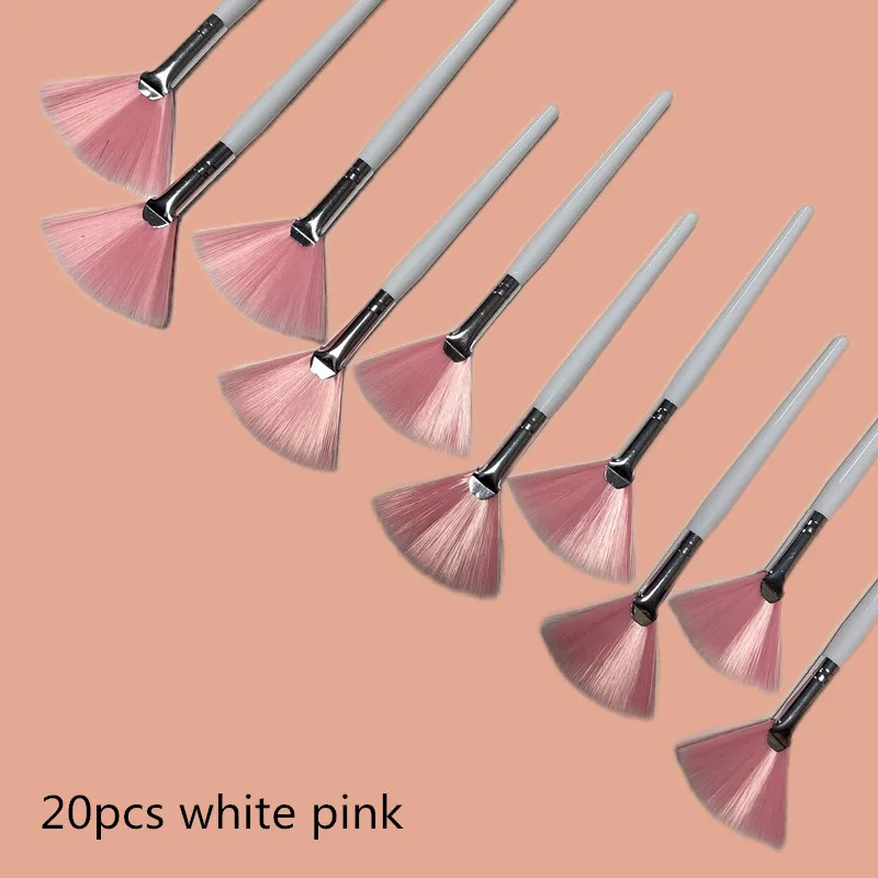 20pcs white pink
