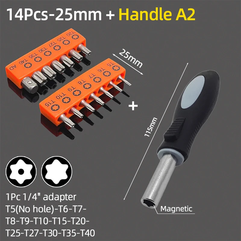 14Pcs and Handle A2