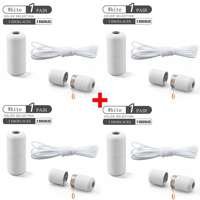 4 Pairs White