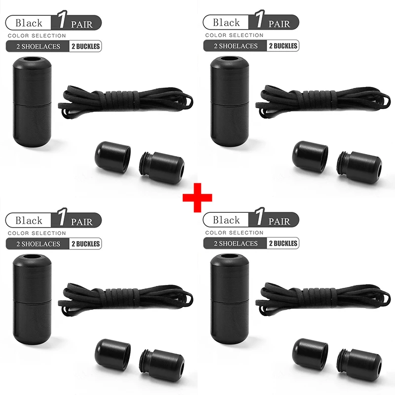 4 Pairs Black