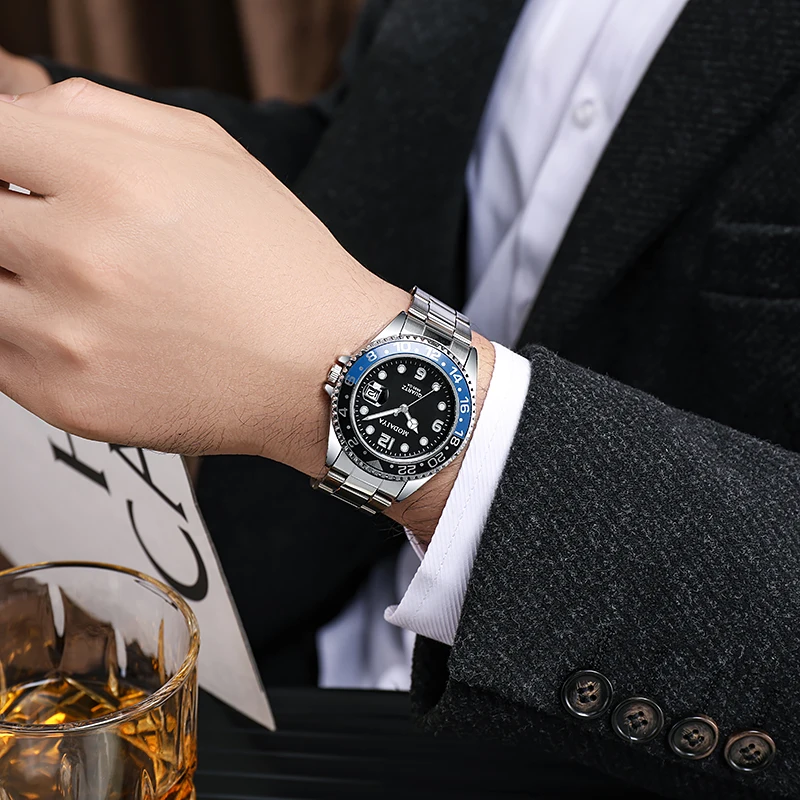 Steel black blue