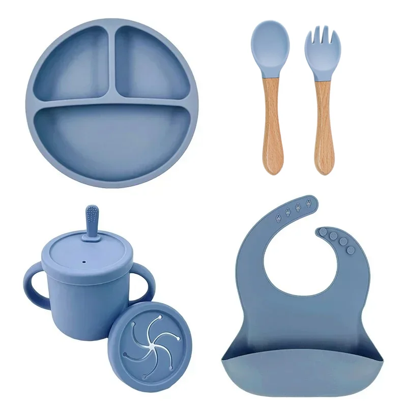 Blue 6PCS Wood Set
