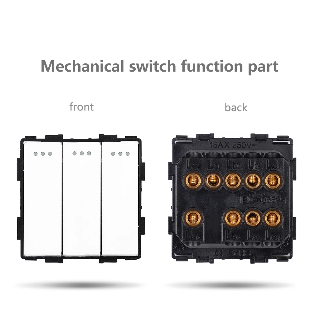 3gang push switch