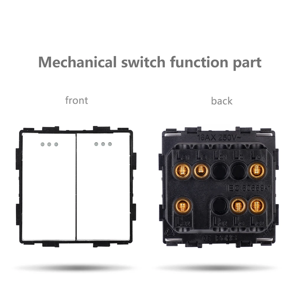 2gang push switch