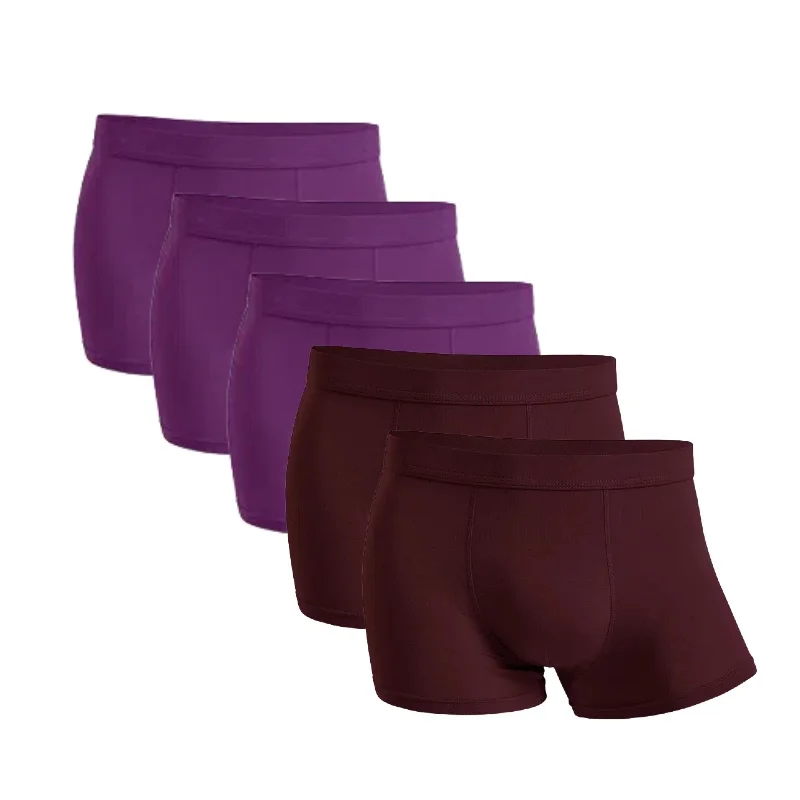 3 purple 2 burgundy