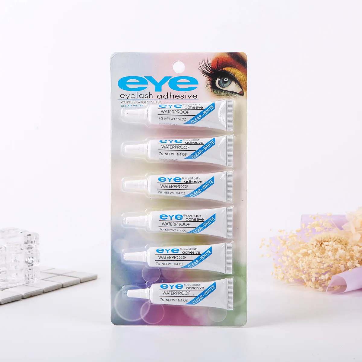 6pcs Clear White