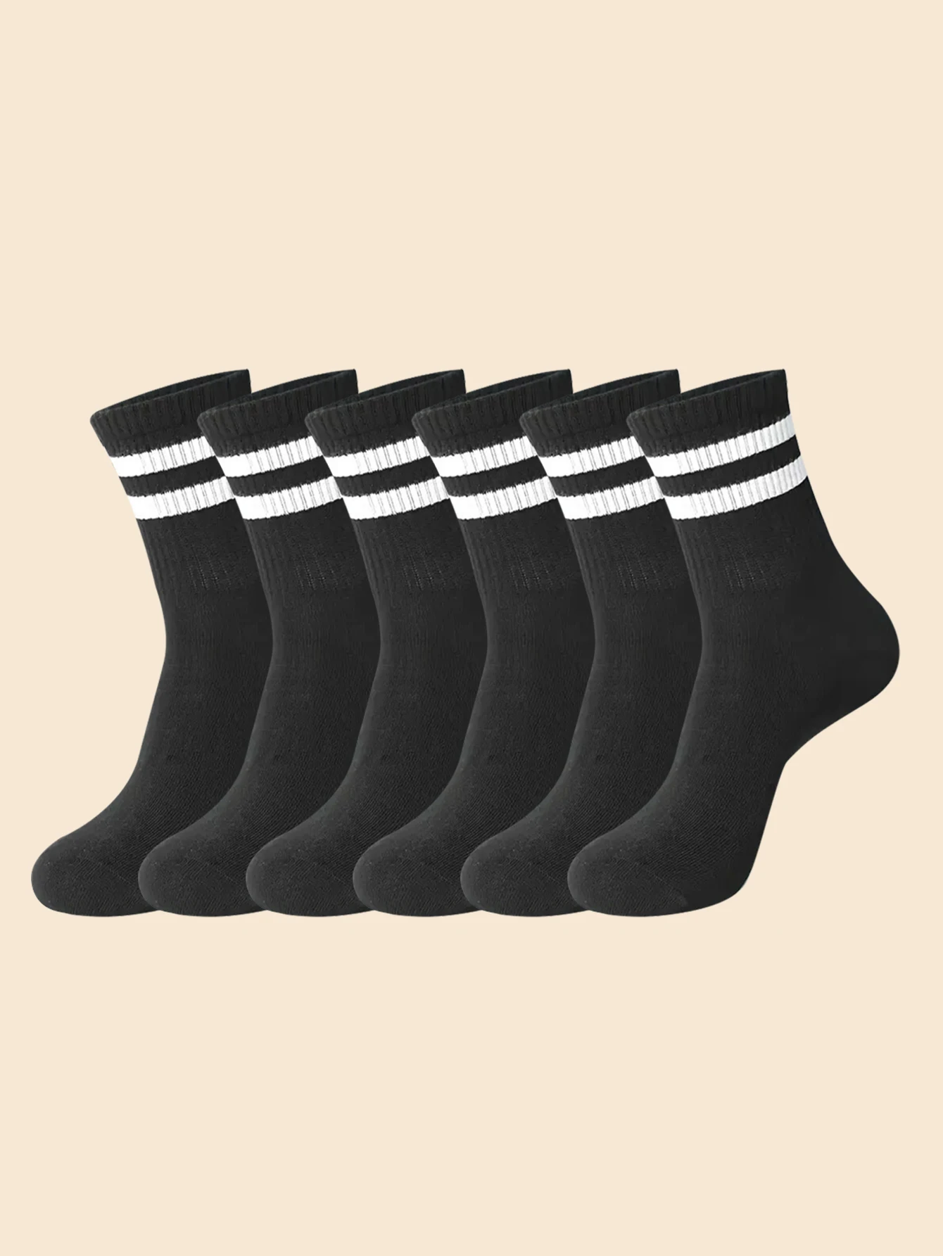 6 Pairs Black