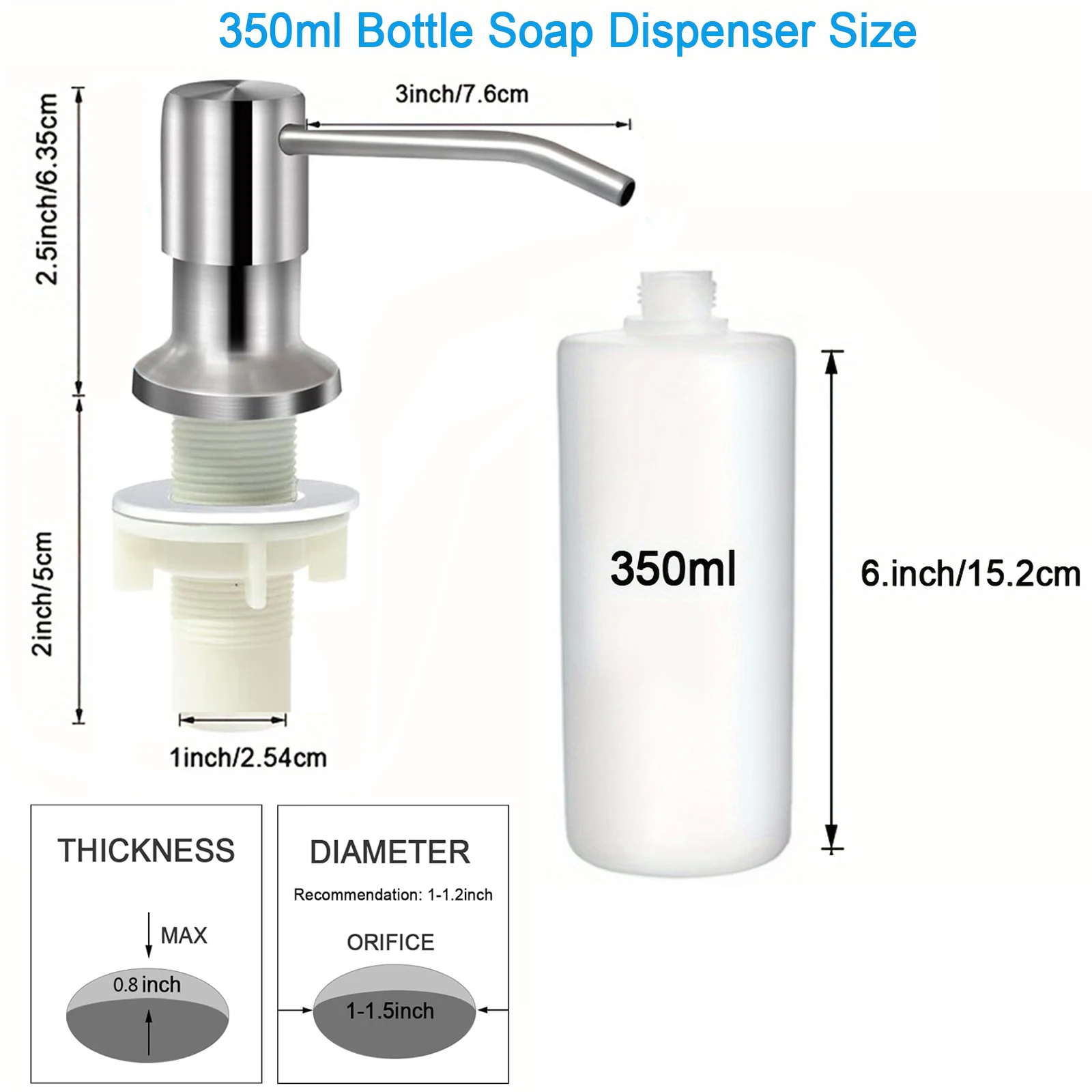 Brushed silver 350ml