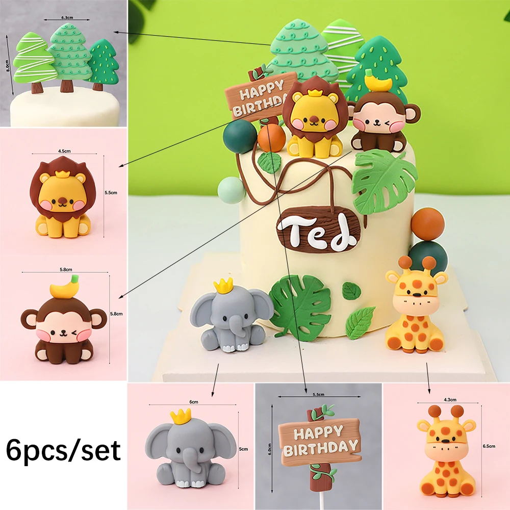 6pcs cake decor