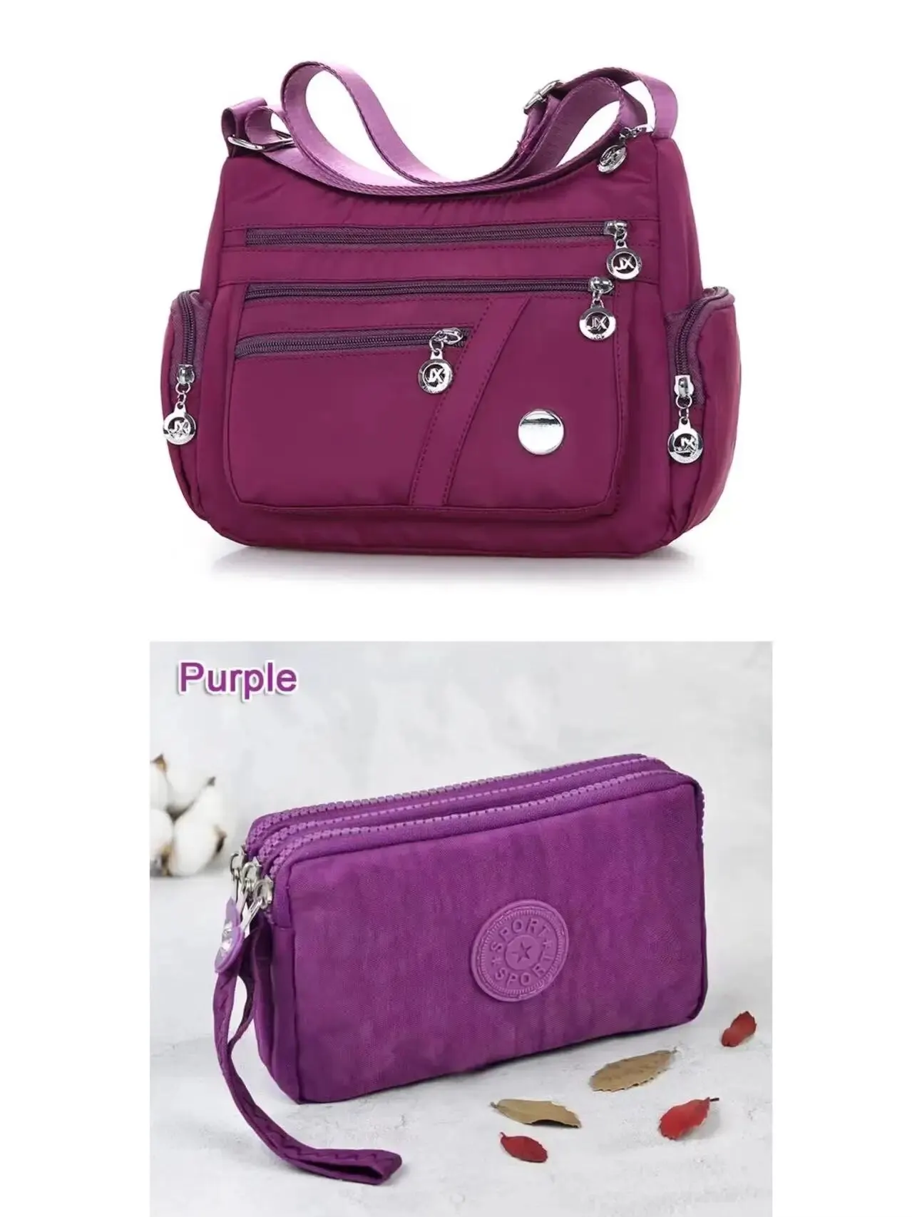 2Pcs Set Purple