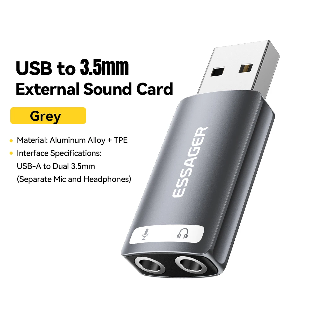 USB A to Dual 3.5mm