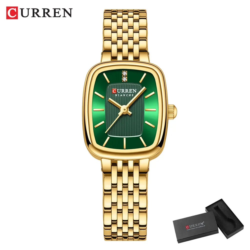 gold green box