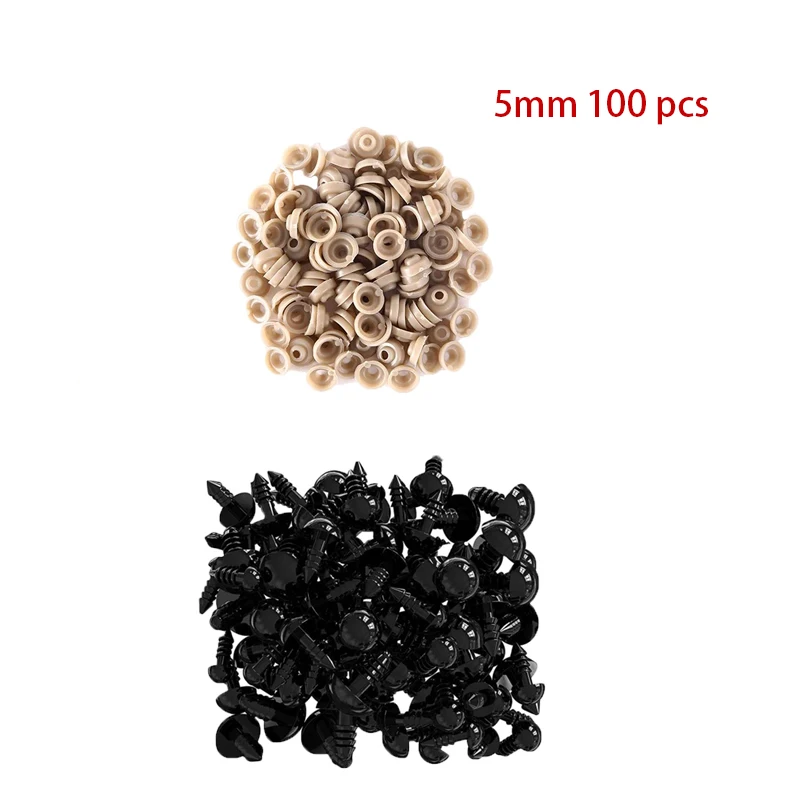 5mm black 100pcs