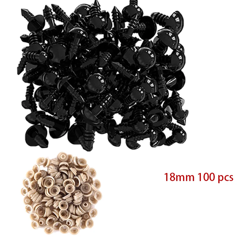18mm black 100pcs