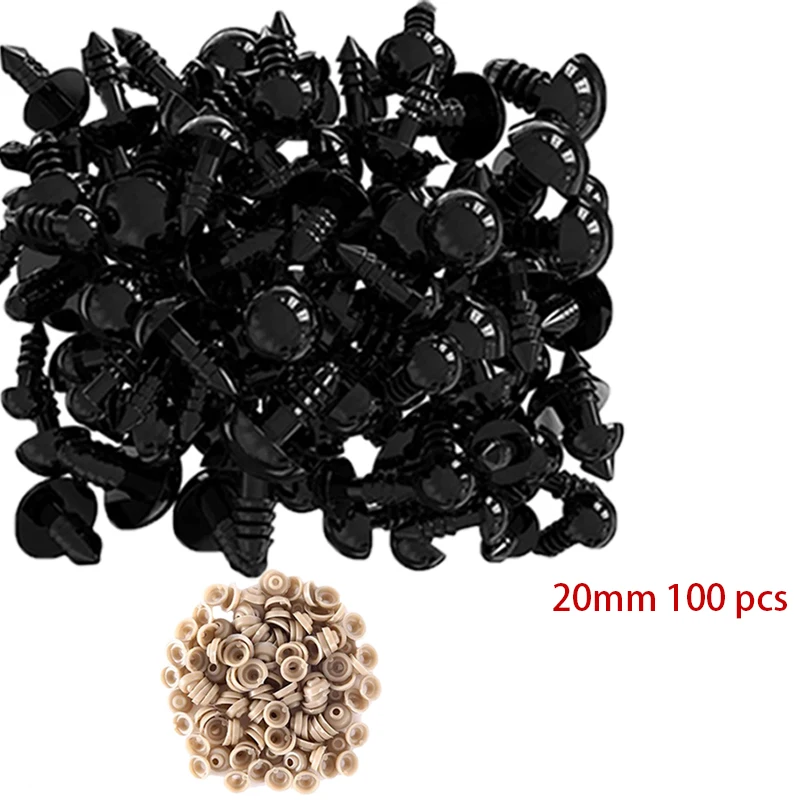 20mm black 100pcs
