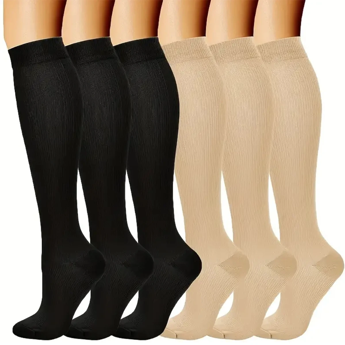 3 black and 3 skin