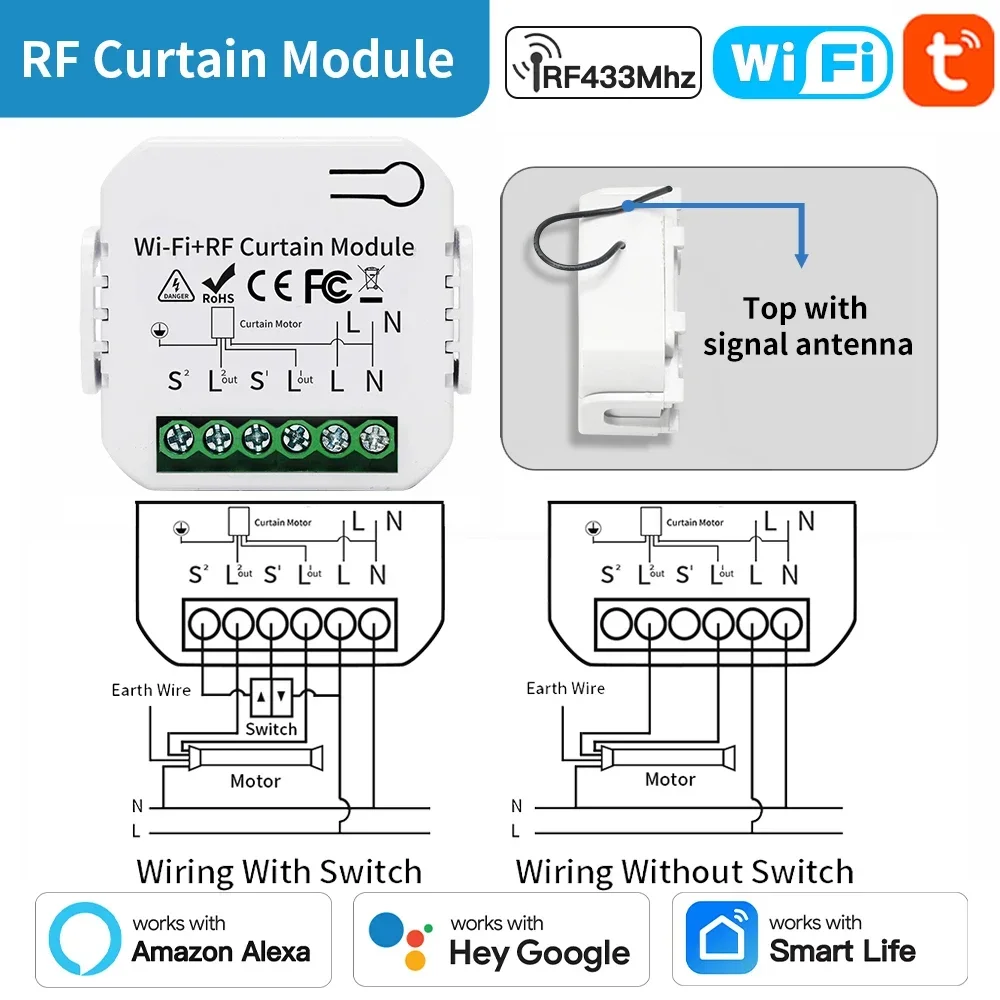 WIFI RF433 curtain