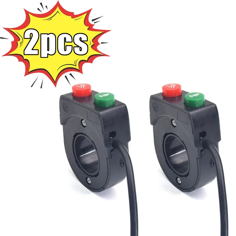 2pcs green red