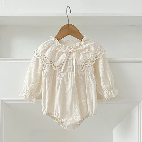 A6093 apricot Romper