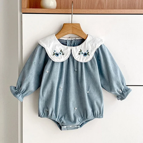 B149 blue Romper