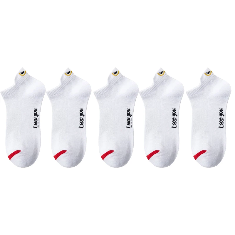 5 Pairs White