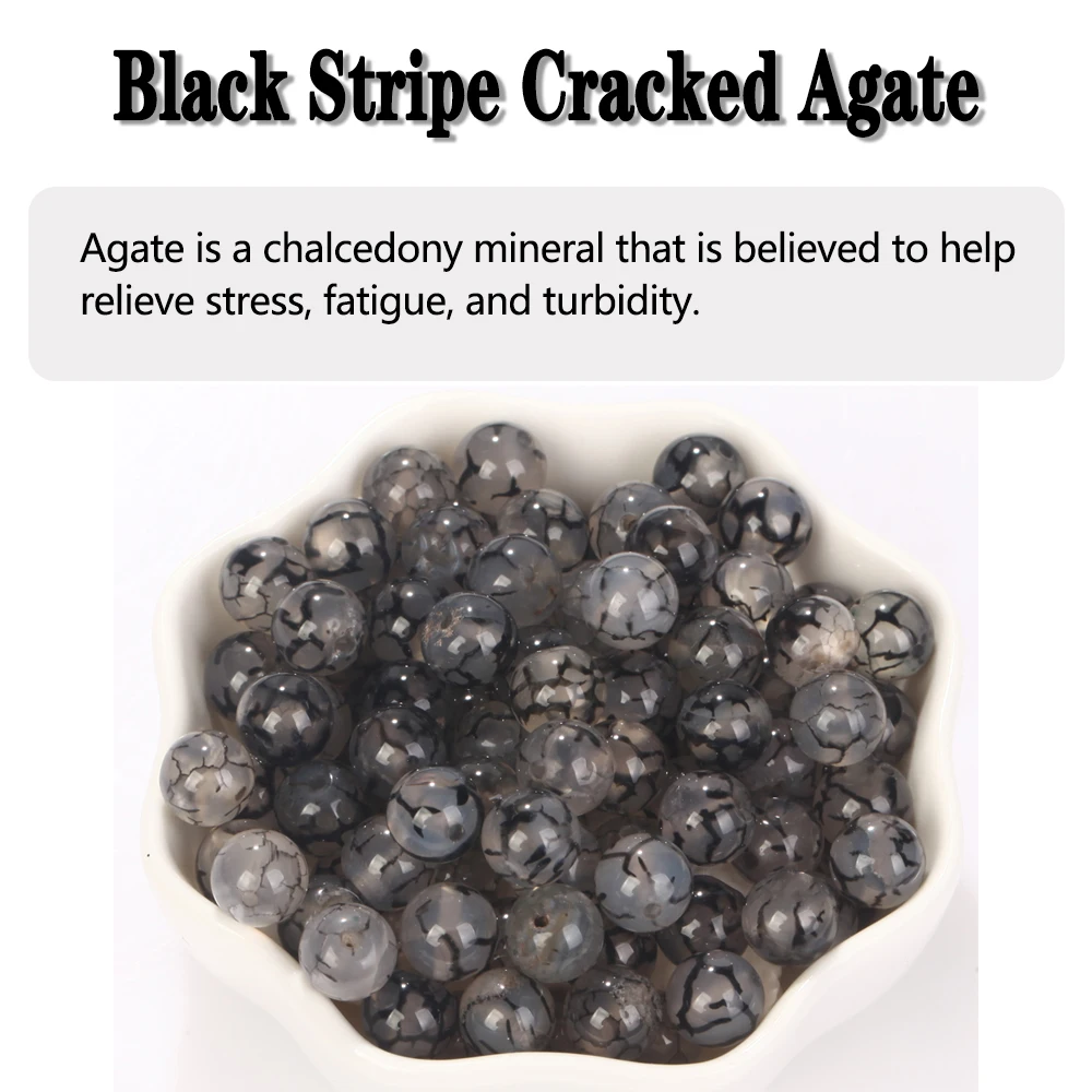 Black Cracked Agate