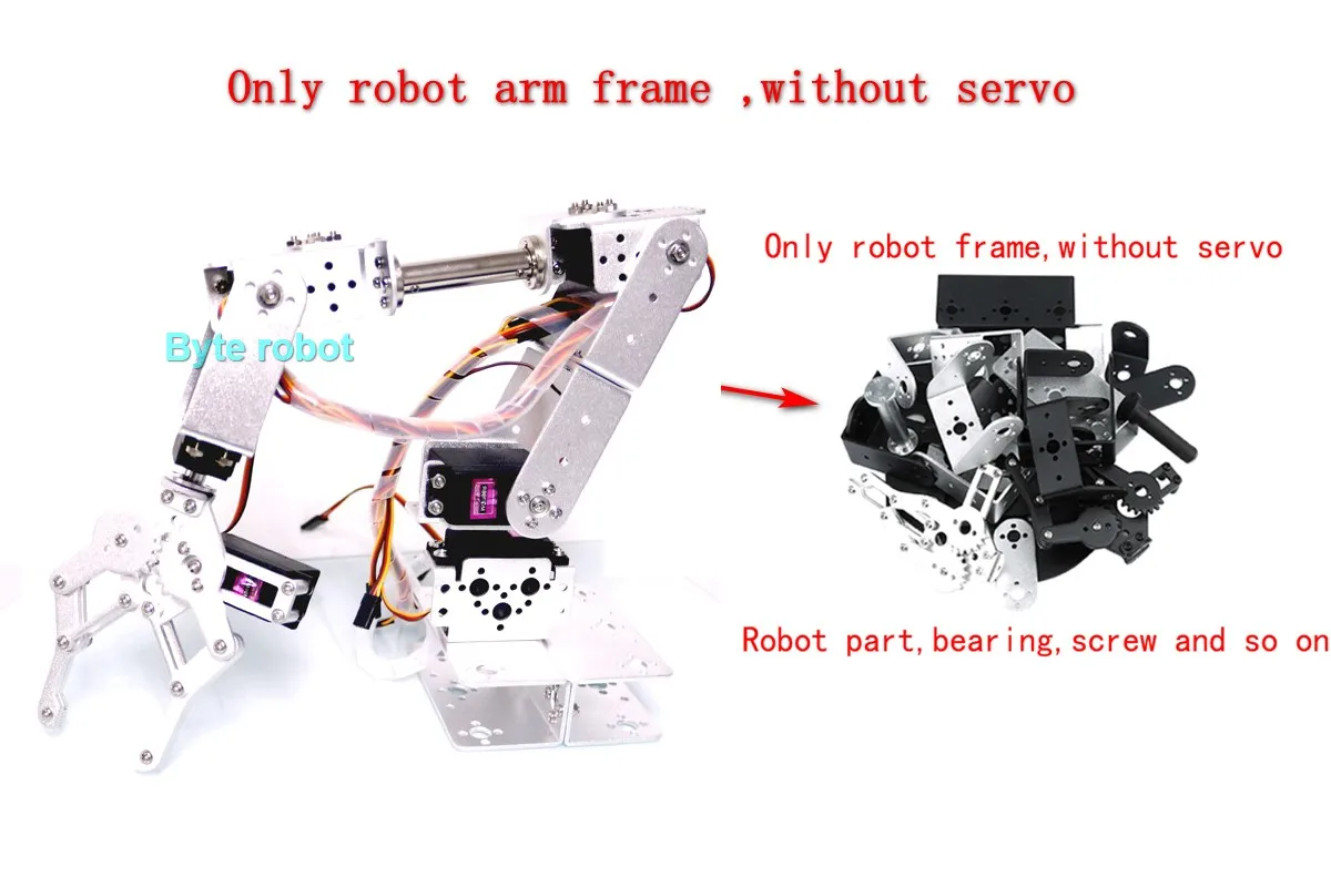Silver robot frame