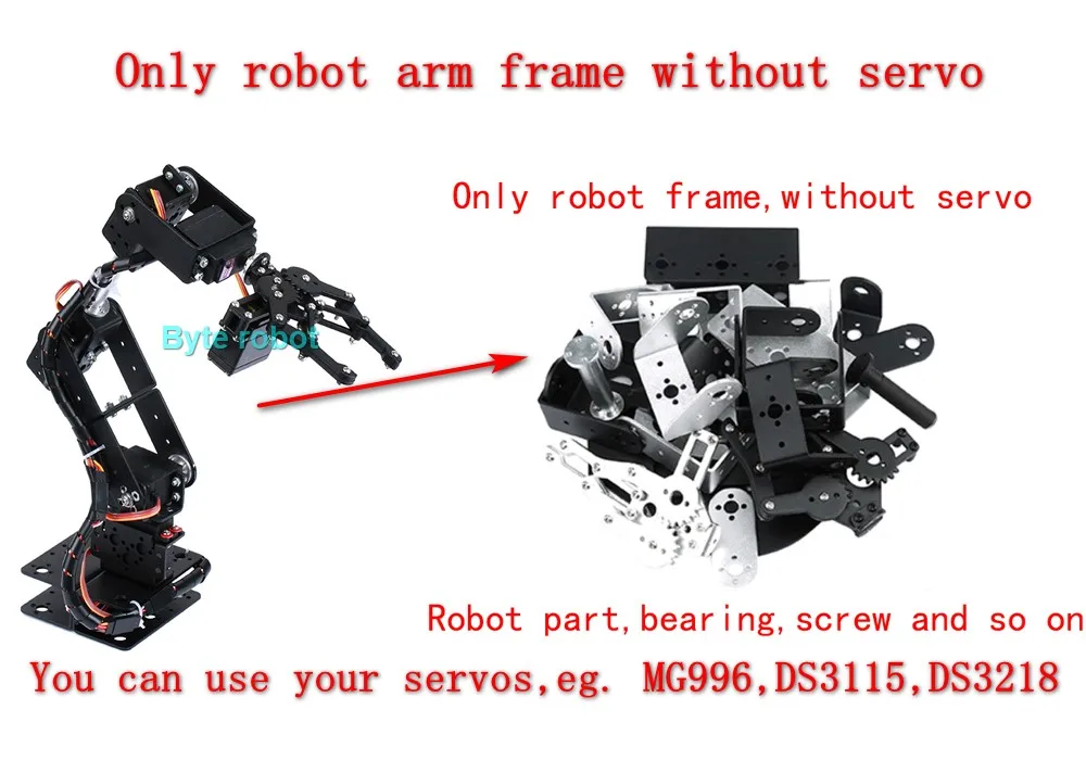 Black robot frame