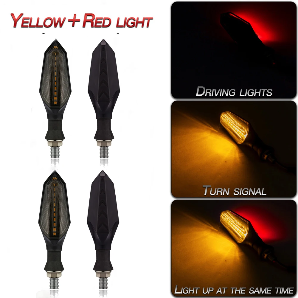 4PCS Amber Red