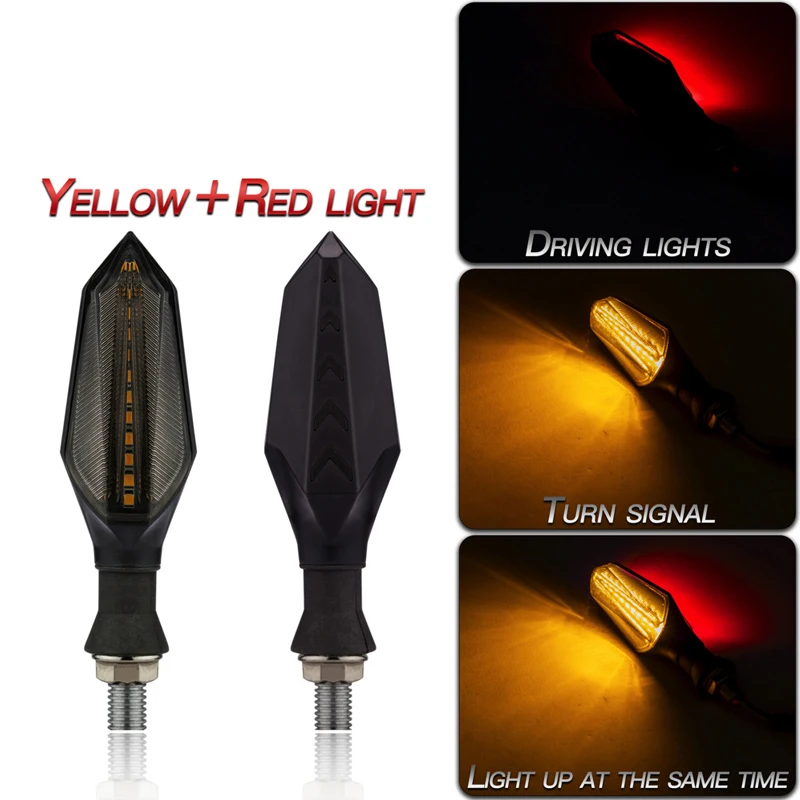 2pcs Amber Red