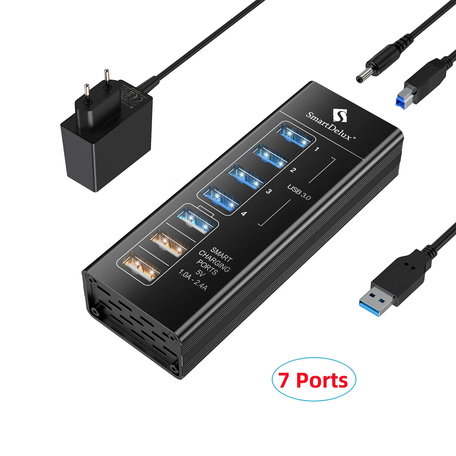 7 Ports EU Plug