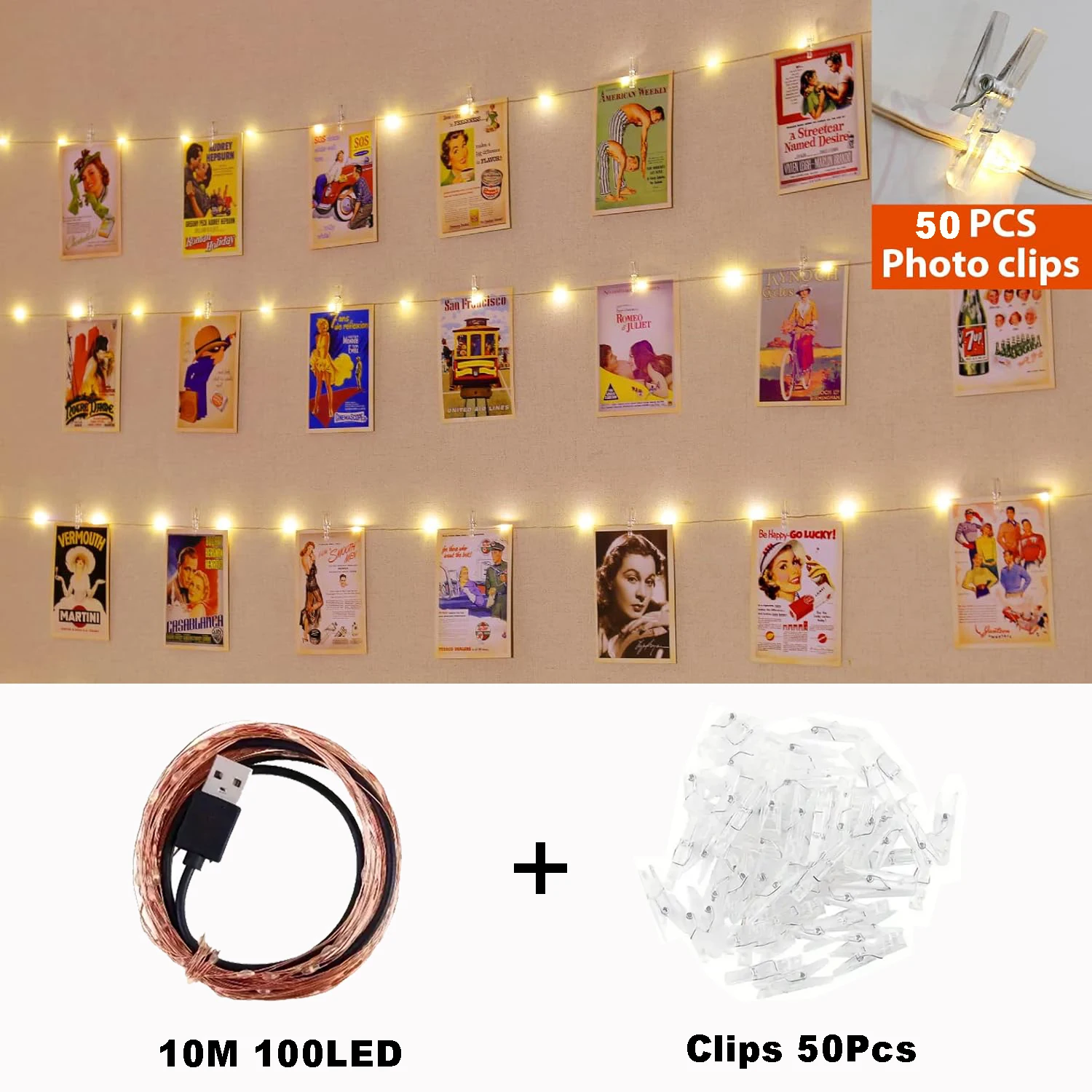Warm 50LED 50Clip