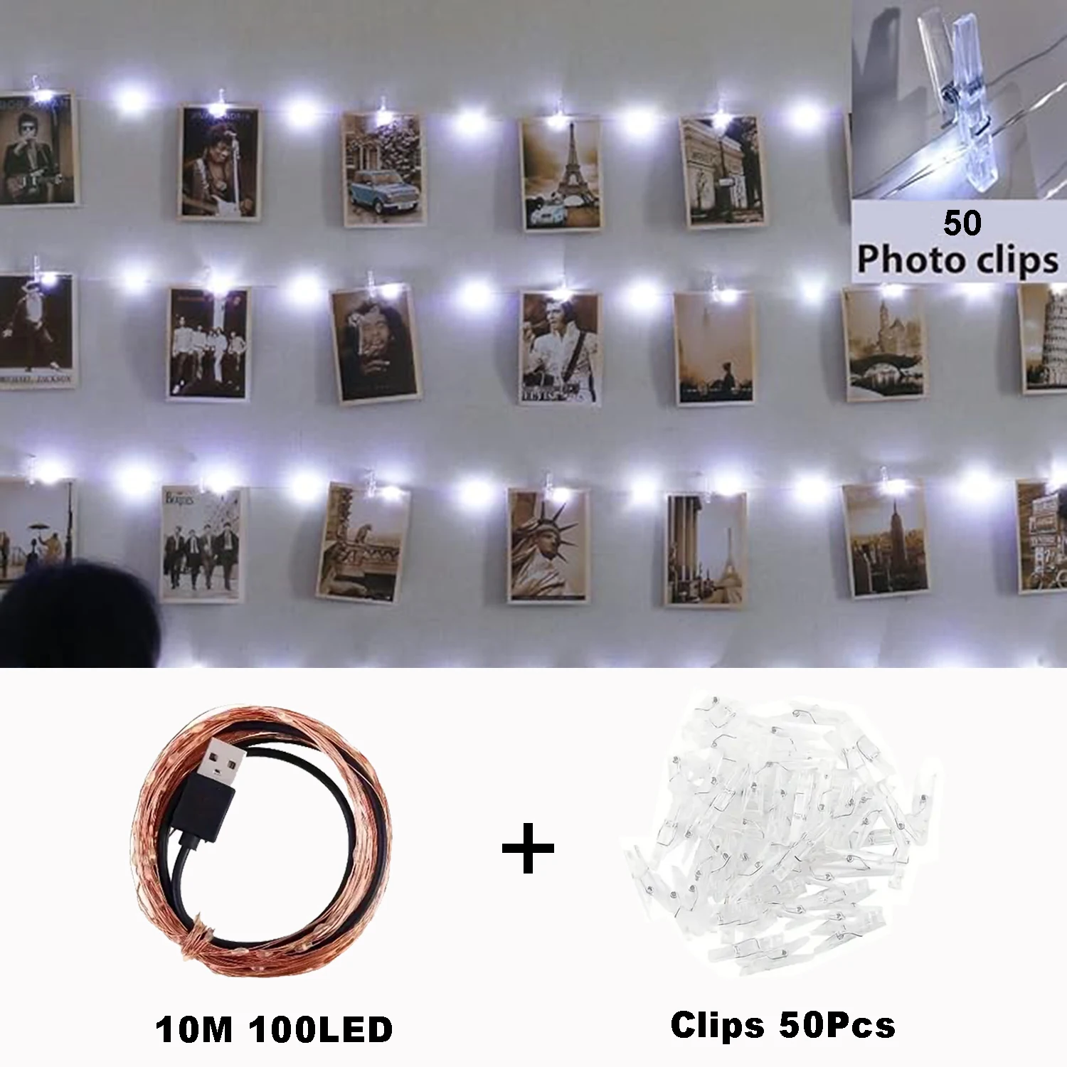 White 50LED 50Clip
