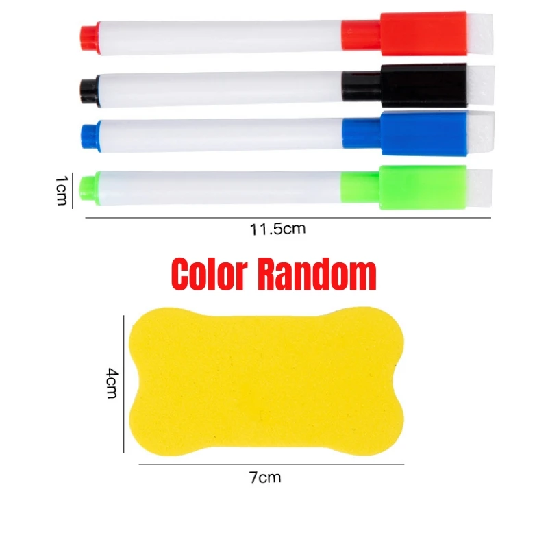 4 Pens and Eraser
