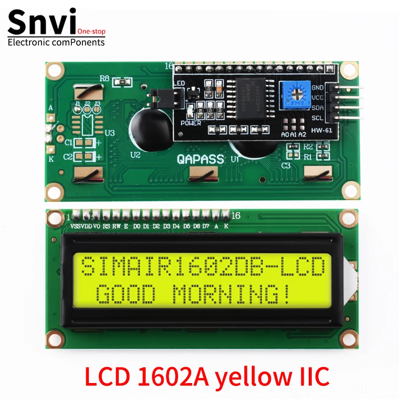 LCD1602 Yellow I2C